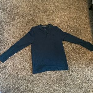 Small blue adult long sleeve shirt